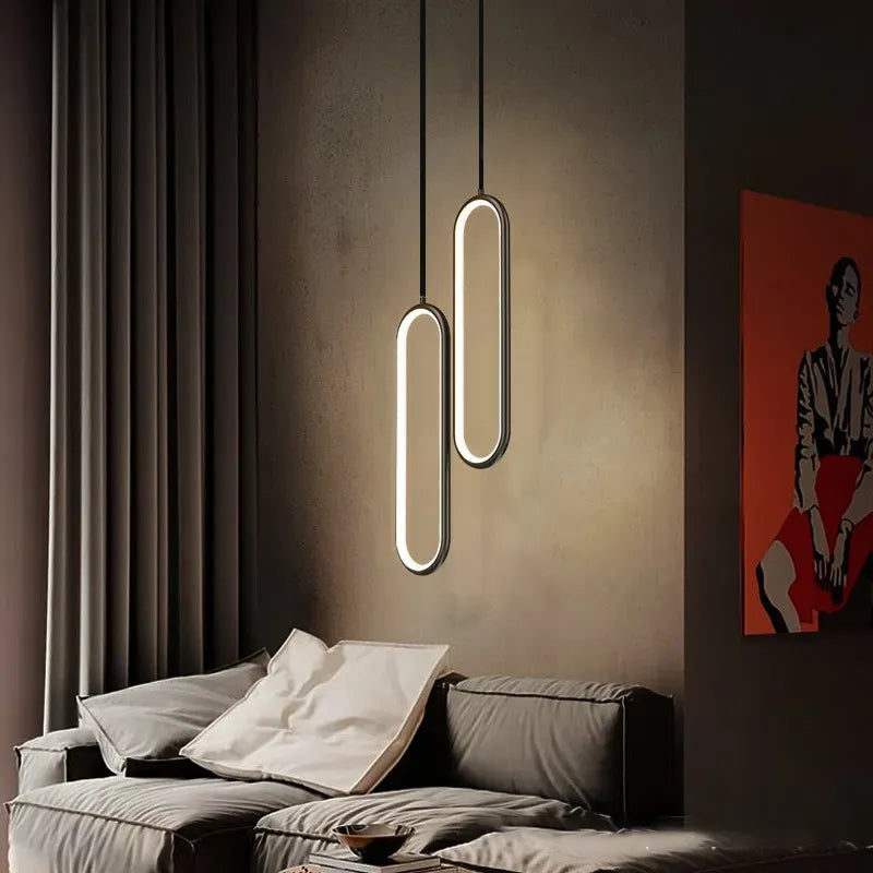 Sophisticated LED Pendant Chandelier: Minimalist design, Perfect for Bedroom, Restaurant, Living Room