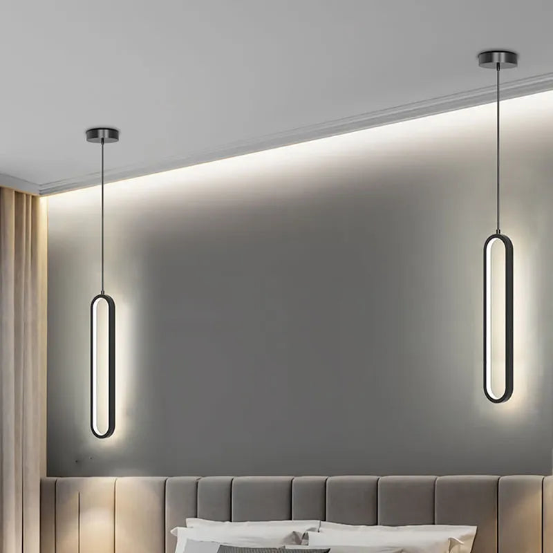 Sophisticated LED Pendant Chandelier: Minimalist design, Perfect for Bedroom, Restaurant, Living Room