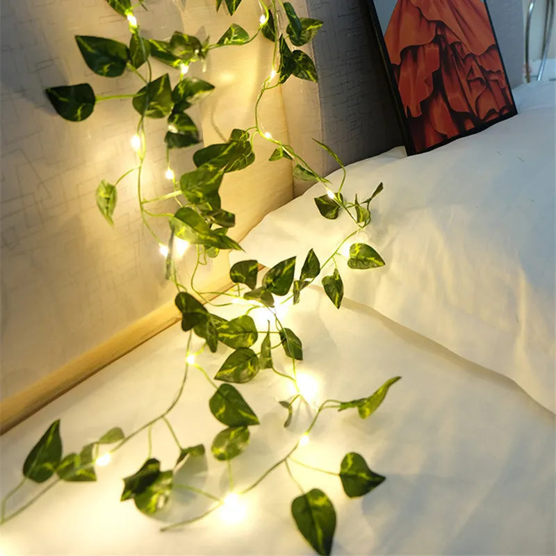 Multi-Purpose Enchanting Flower Green Leaf String Lights